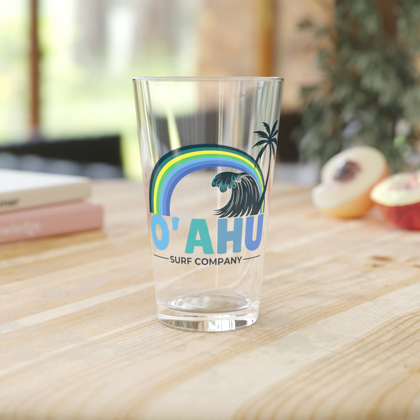 Rainbow Oahu Surf Hawaii Pint Glass - O'ahu Surf Company
