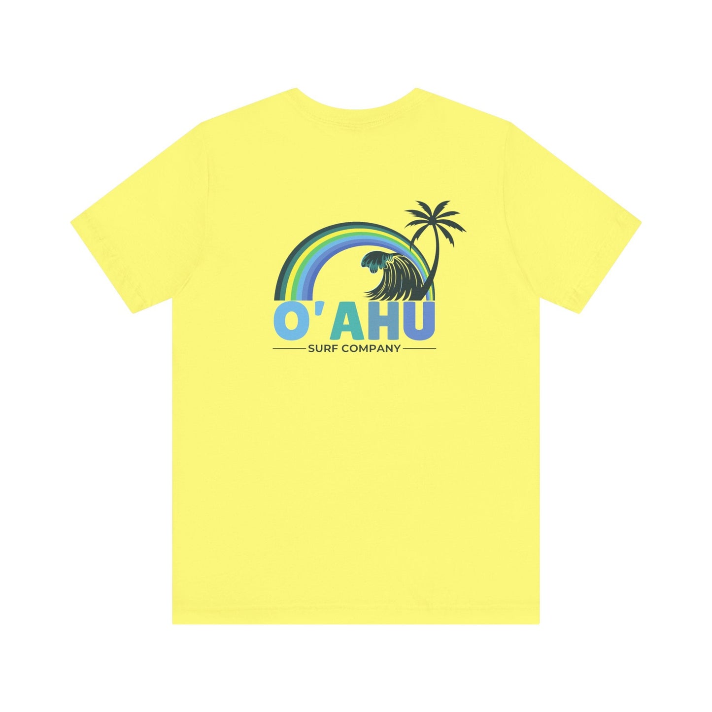 Rainbow Wave Palm T-Shirt – Island Vibes Classic Vintage Surf Style - O'ahu Surf Company