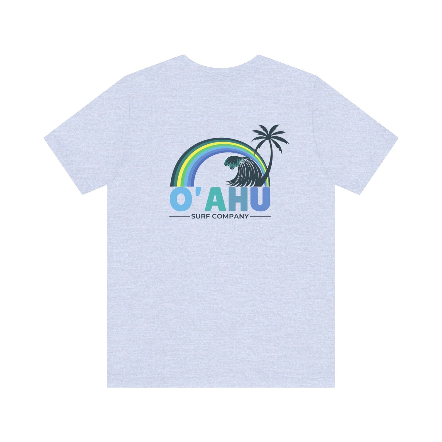 Rainbow Wave Palm T-Shirt – Island Vibes Classic Vintage Surf Style - O'ahu Surf Company