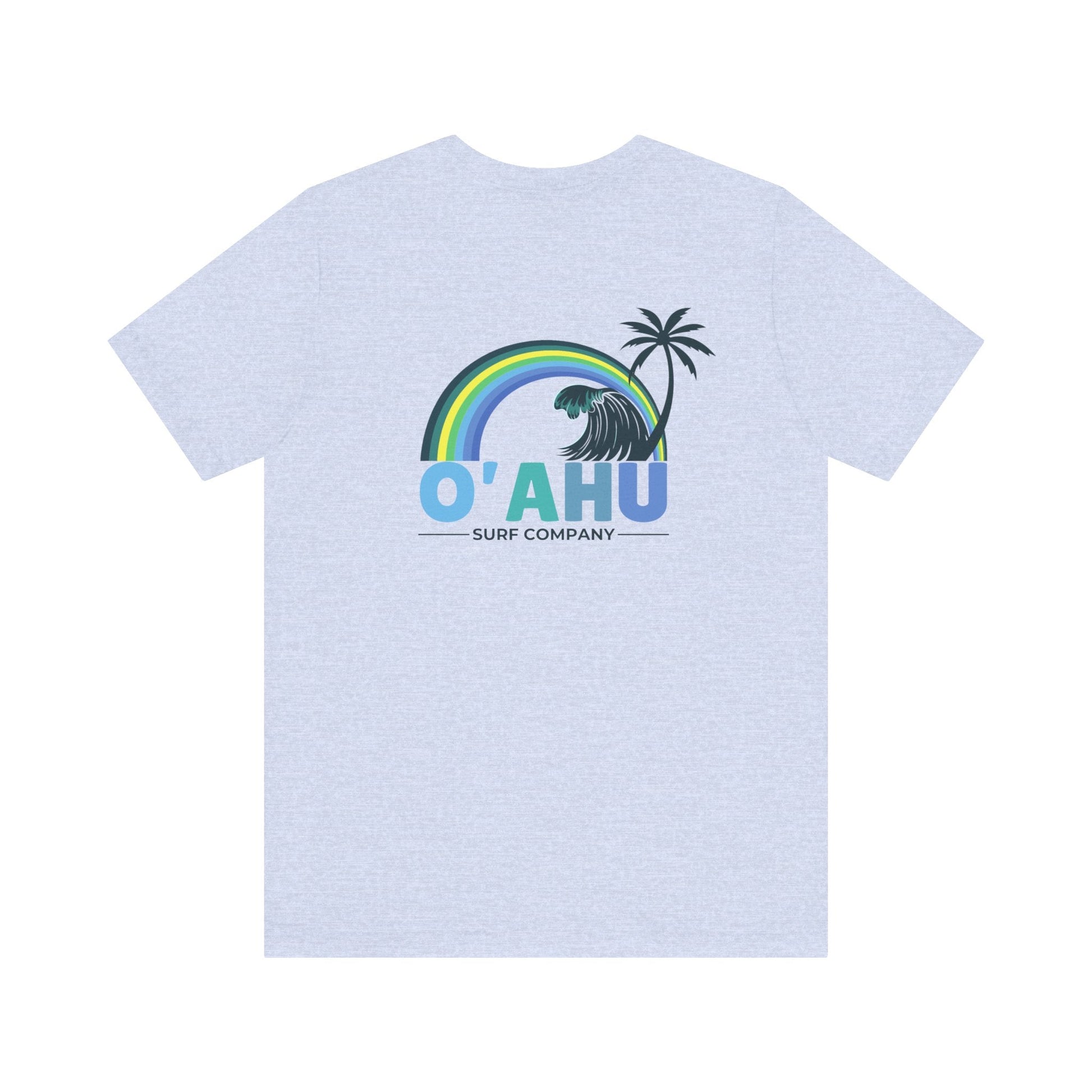 Rainbow Wave Palm T-Shirt – Island Vibes Classic Vintage Surf Style - O'ahu Surf Company
