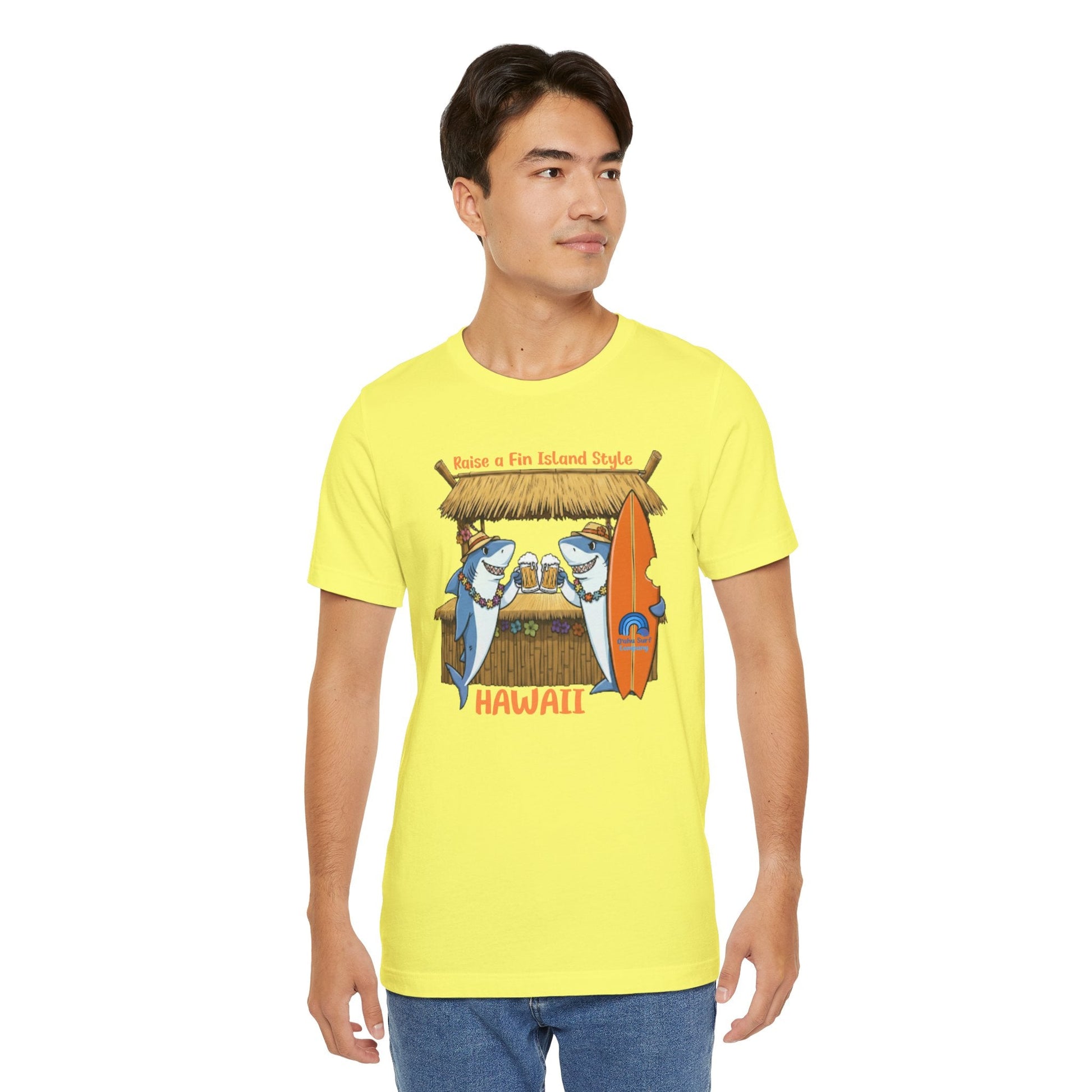 Raise a Fin Island Style Men’s Graphic Tee – O’ahu Surf Company Hawaii - O'ahu Surf Company