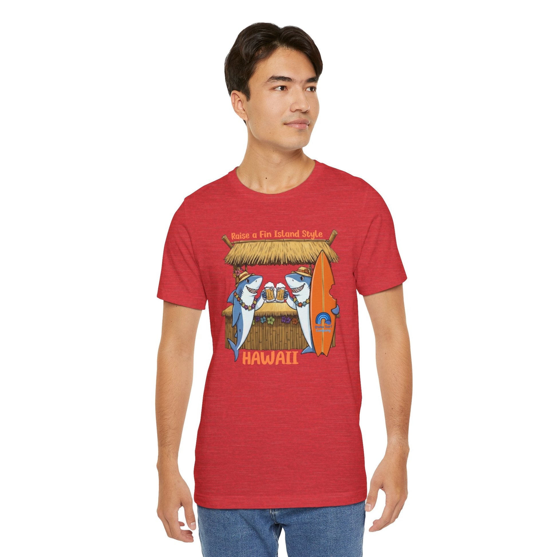 Raise a Fin Island Style Men’s Graphic Tee – O’ahu Surf Company Hawaii - O'ahu Surf Company