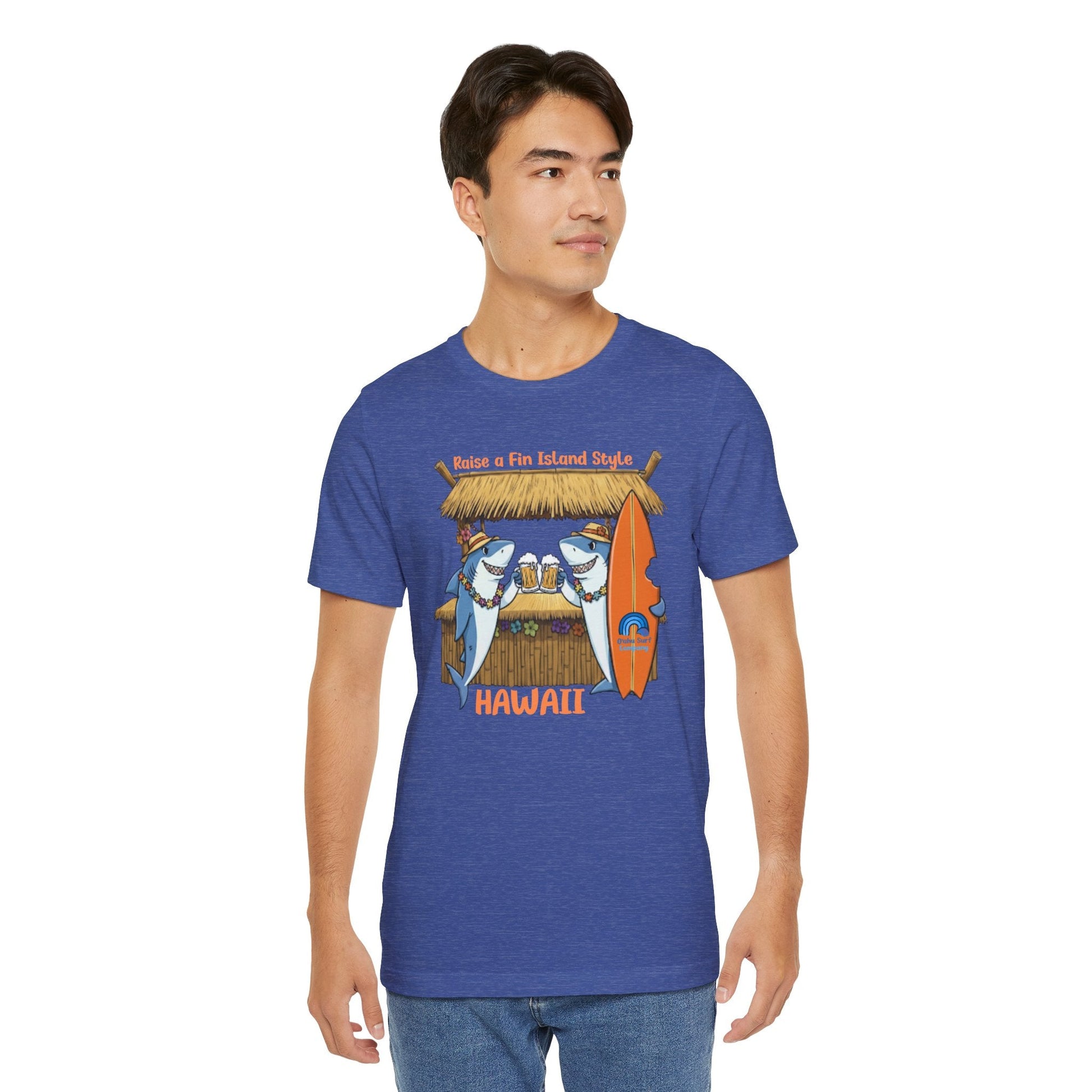 Raise a Fin Island Style Men’s Graphic Tee – O’ahu Surf Company Hawaii - O'ahu Surf Company