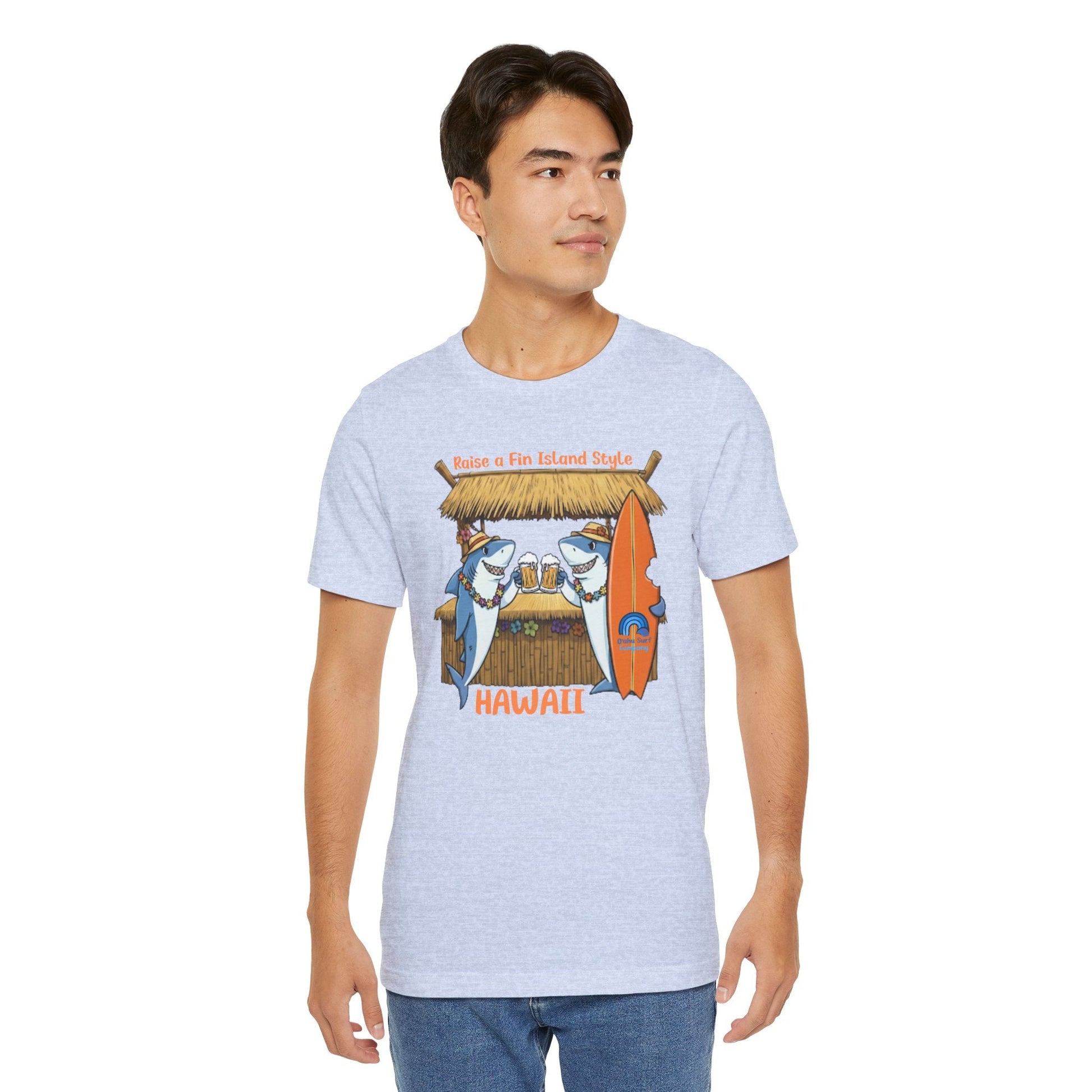 Raise a Fin Island Style Men’s Graphic Tee – O’ahu Surf Company Hawaii - O'ahu Surf Company