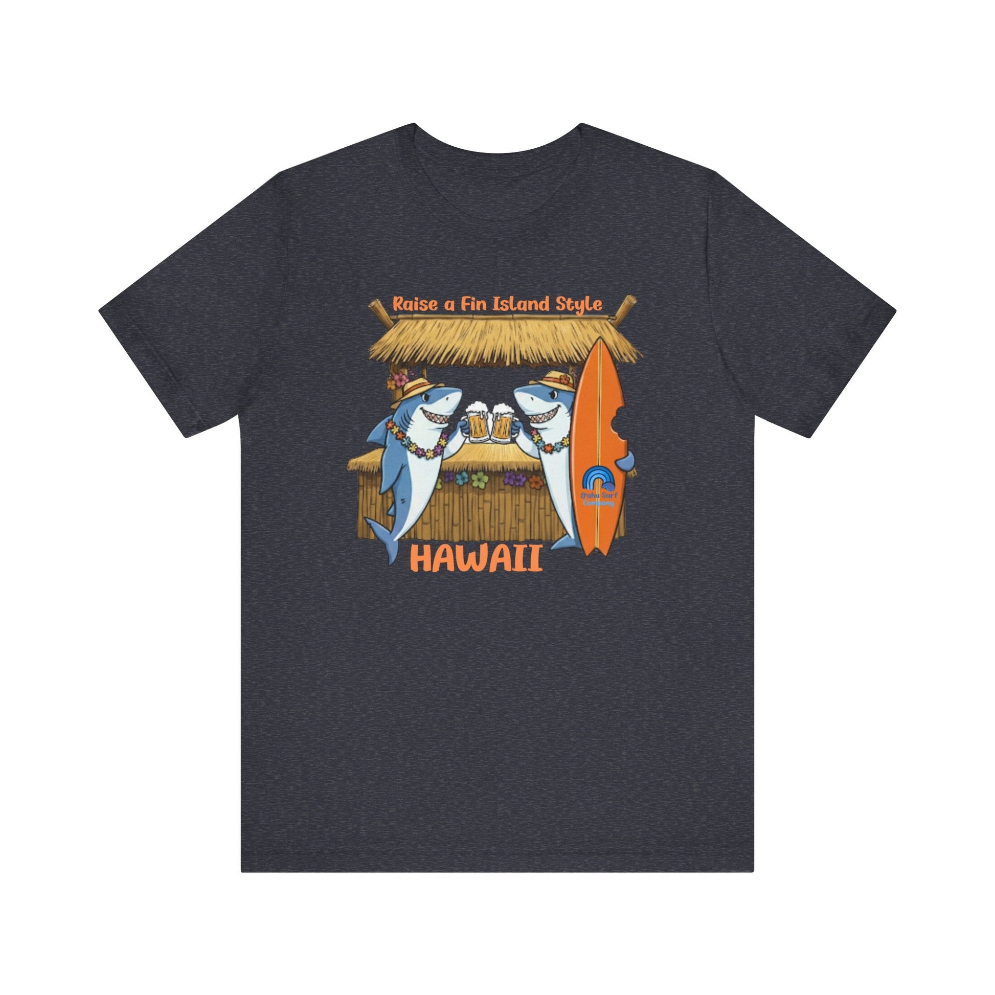 Raise a Fin Island Style Men’s Graphic Tee – O’ahu Surf Company Hawaii - O'ahu Surf Company
