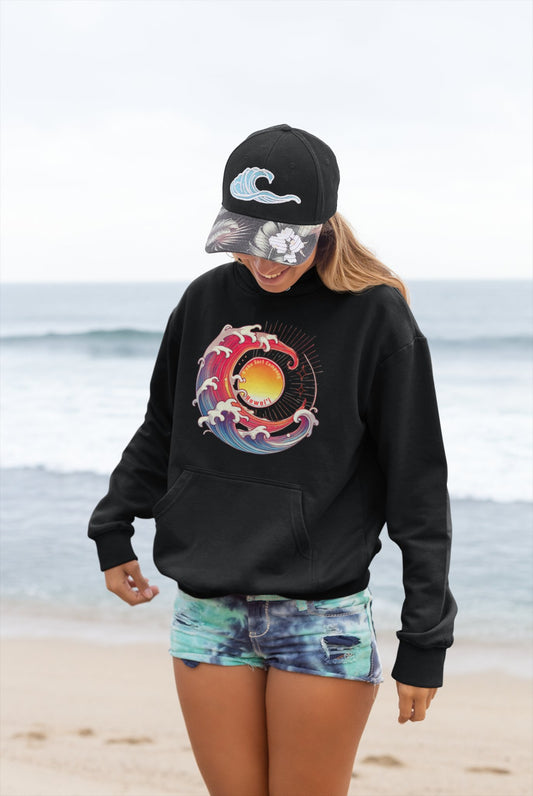 Sun Wave Hawaii Women's Unisex Hoodie Sweatshirt - O'ahu Surf Company