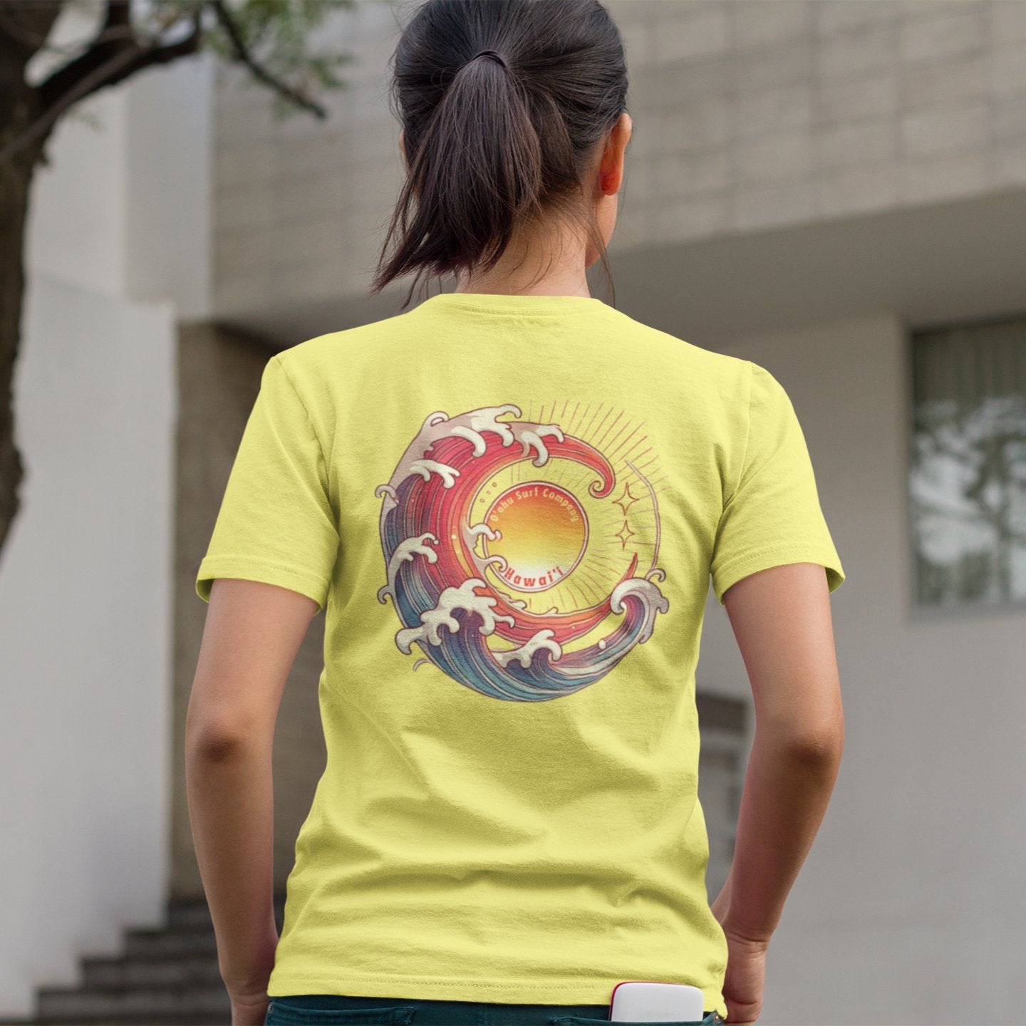 Sun Wave Hawaii Women's Unisex Surf Shirt Beach Tee - O'ahu Surf Company