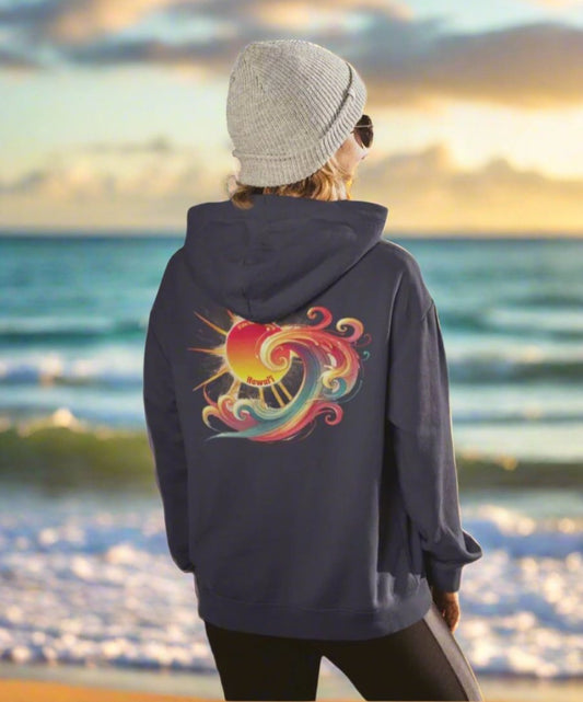 Sunny Surfer Hawaii Women's Unisex Hoodie Oahu Surf Company - O'ahu Surf Company