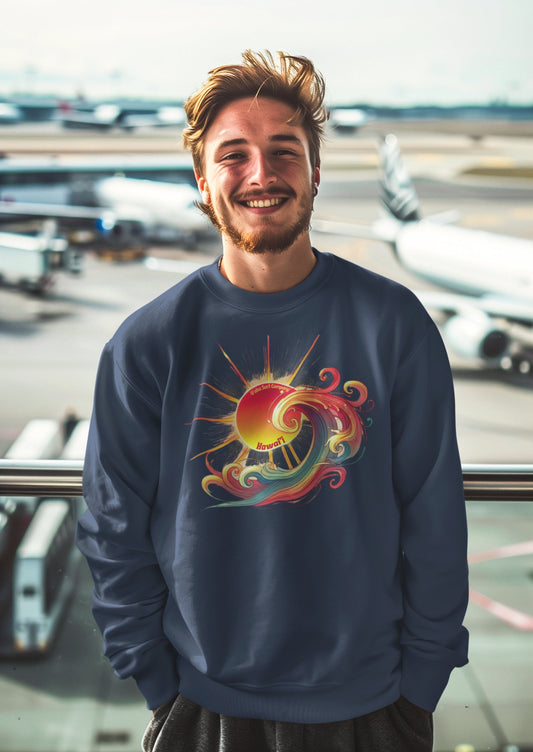 Surf Sweatshirt Sunshine Tropical Wave Hawaii - O'ahu Surf Company