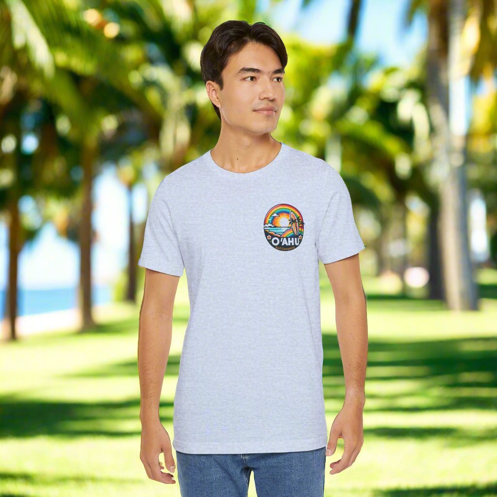 Tropical Rainbow Hawaiian Island T - Shirt - O'ahu Surf Company