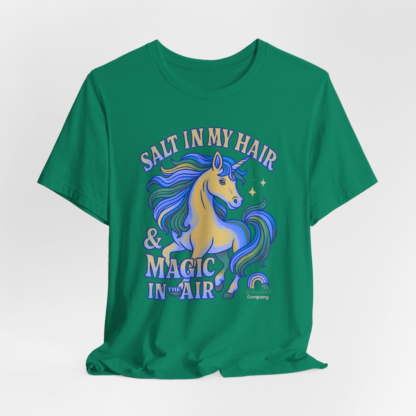 Unicorn T-Shirt for Women Unisex – Aloha Beach Graphic Tee with Rainbow Surf Design Hawaii Inspired from Oahu Surf Company - O'ahu Surf Company