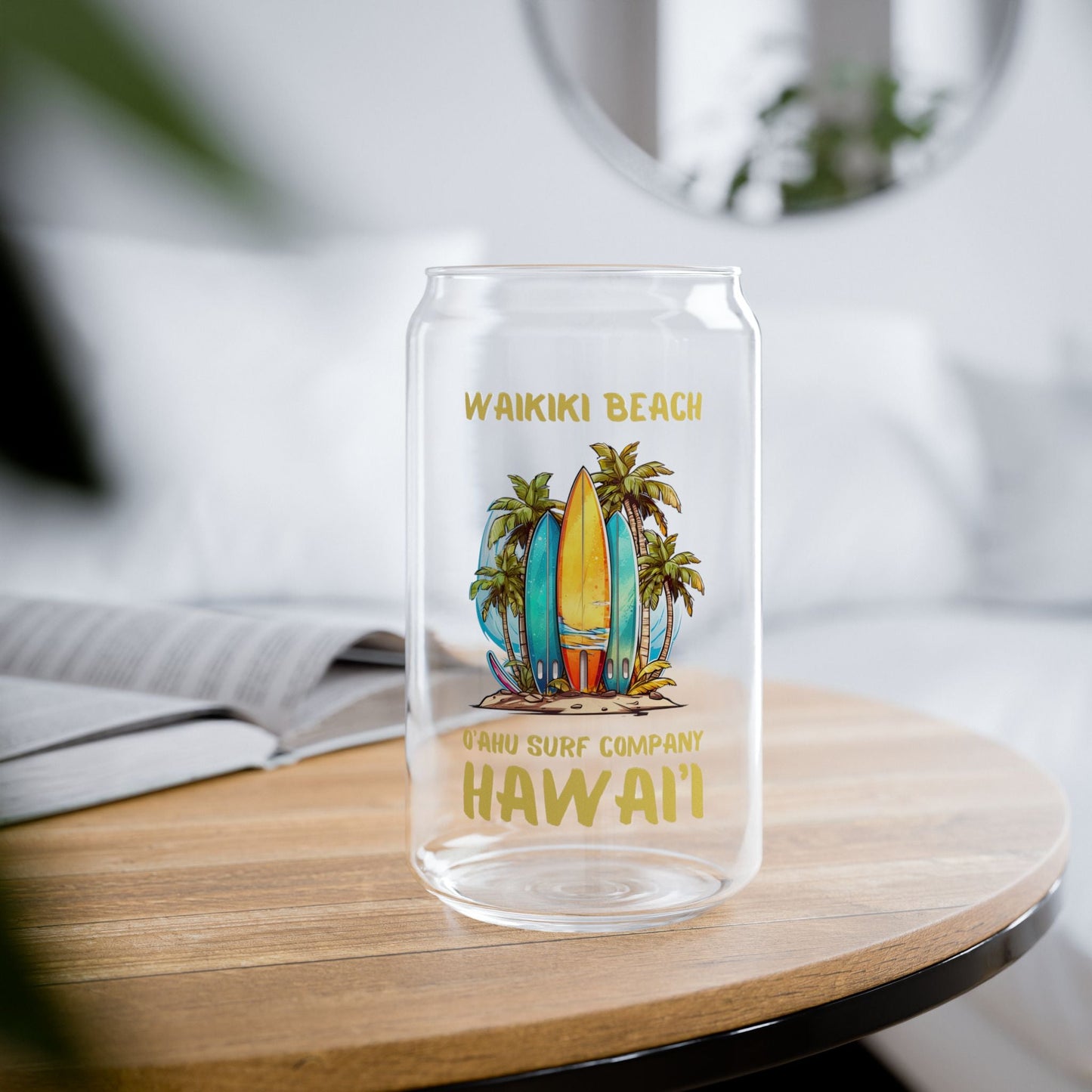 Waikiki Beach Hawaii Sipper Glass - O'ahu Surf Company