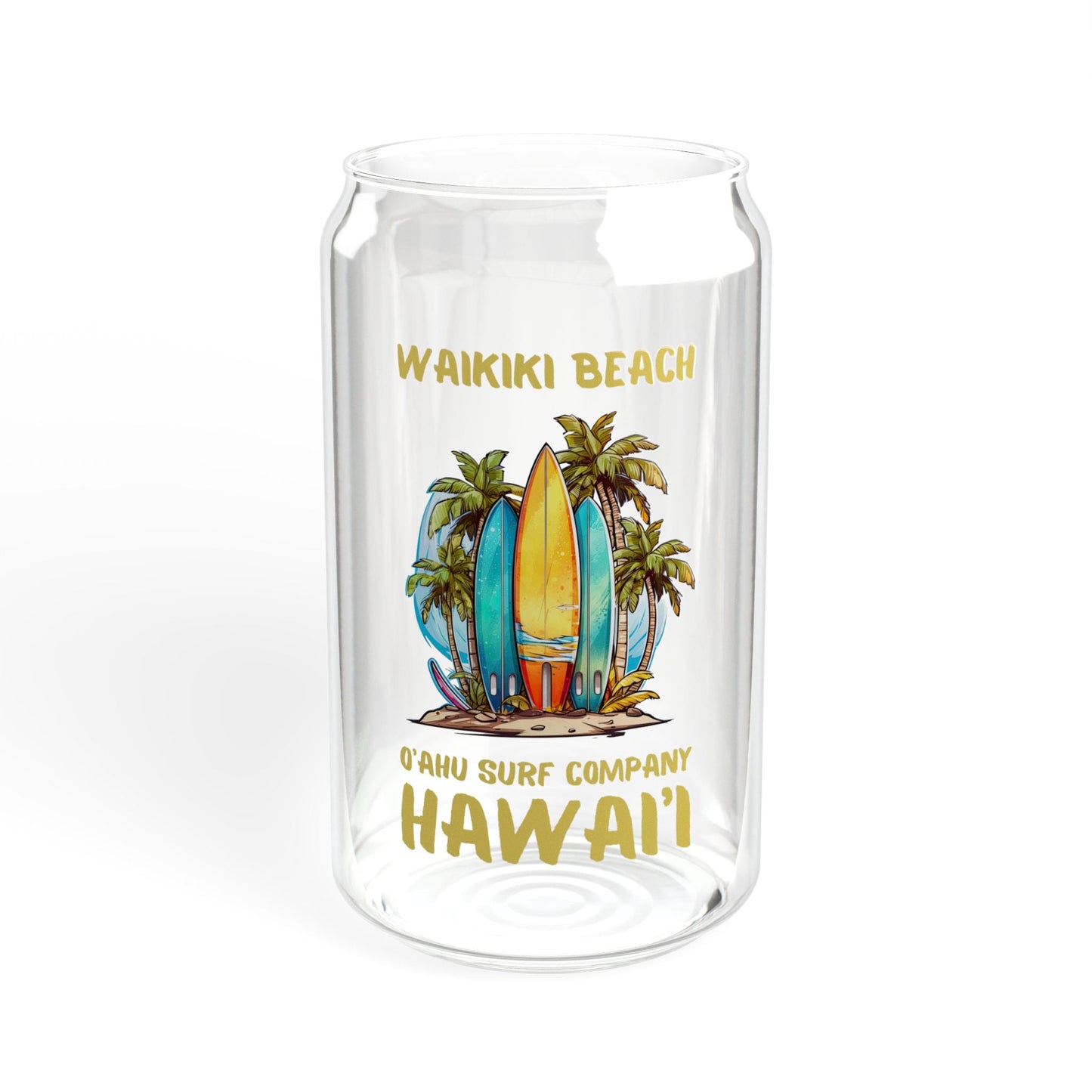 Waikiki Beach Hawaii Sipper Glass - O'ahu Surf Company