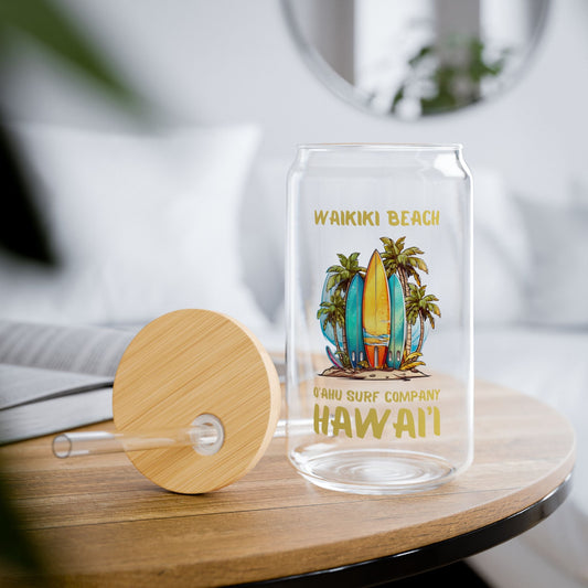 Waikiki Beach Hawaii Sipper Glass - O'ahu Surf Company