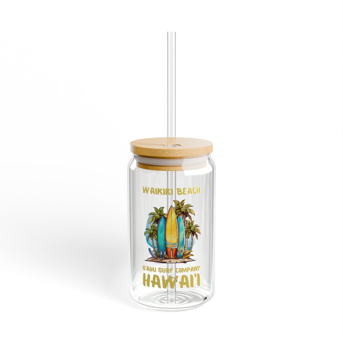 Waikiki Beach Hawaii Sipper Glass - O'ahu Surf Company