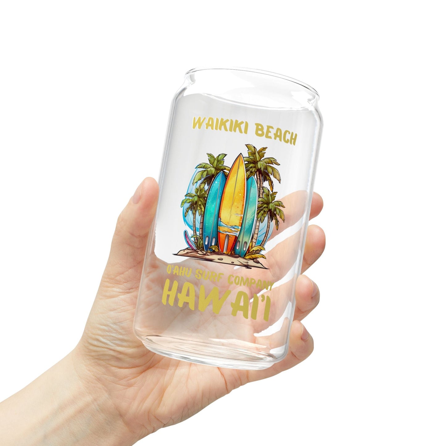 Waikiki Beach Hawaii Sipper Glass - O'ahu Surf Company