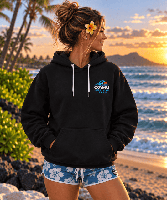 Women's Hawaiian Sea Turtle Oahu Surf Hoodie - O'ahu Surf Company