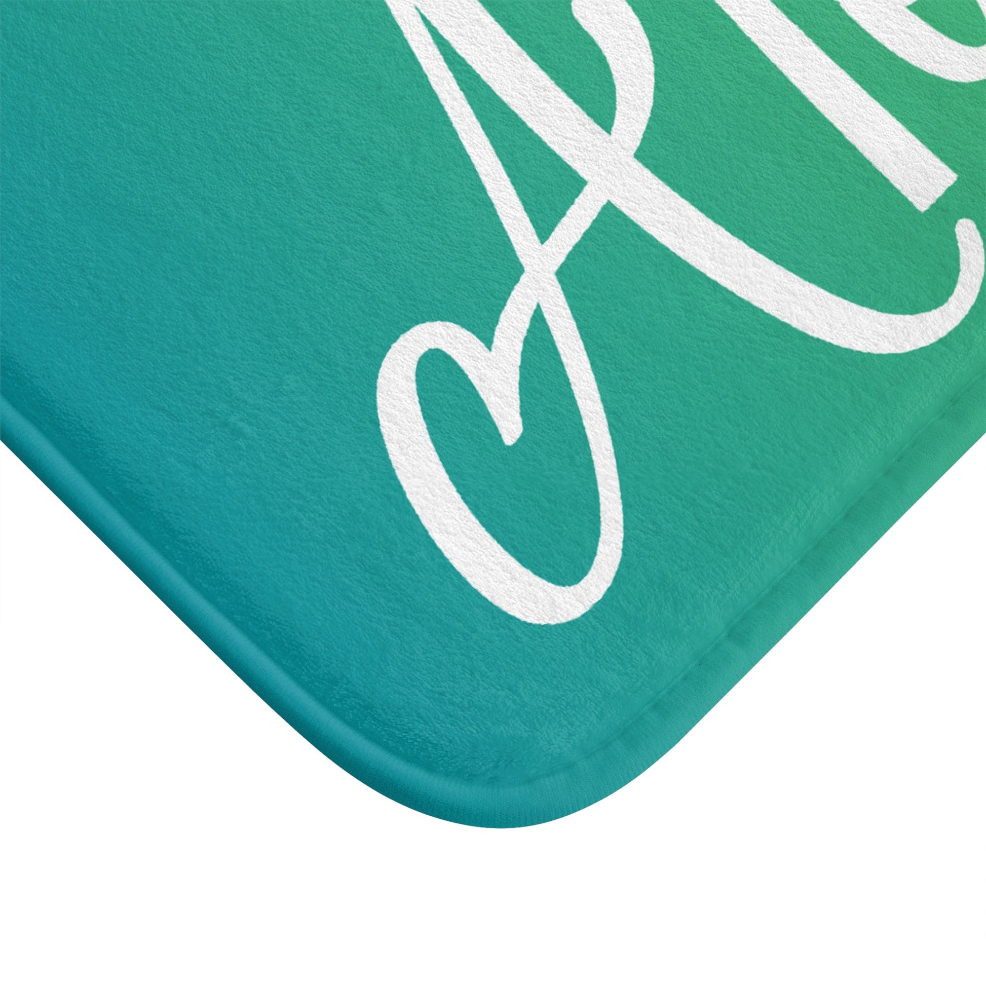 O'ahu Surf Company Aloha Bath Mat - Blue and Green - O'ahu Surf Company