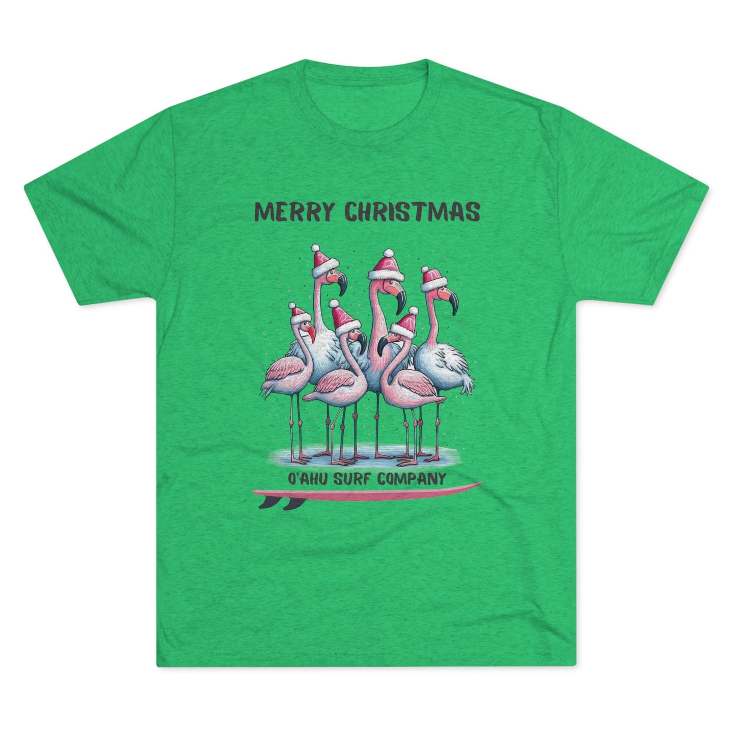 O'ahu Surf Company Christmas Flamingo Surf T-shirt - O'ahu Surf Company