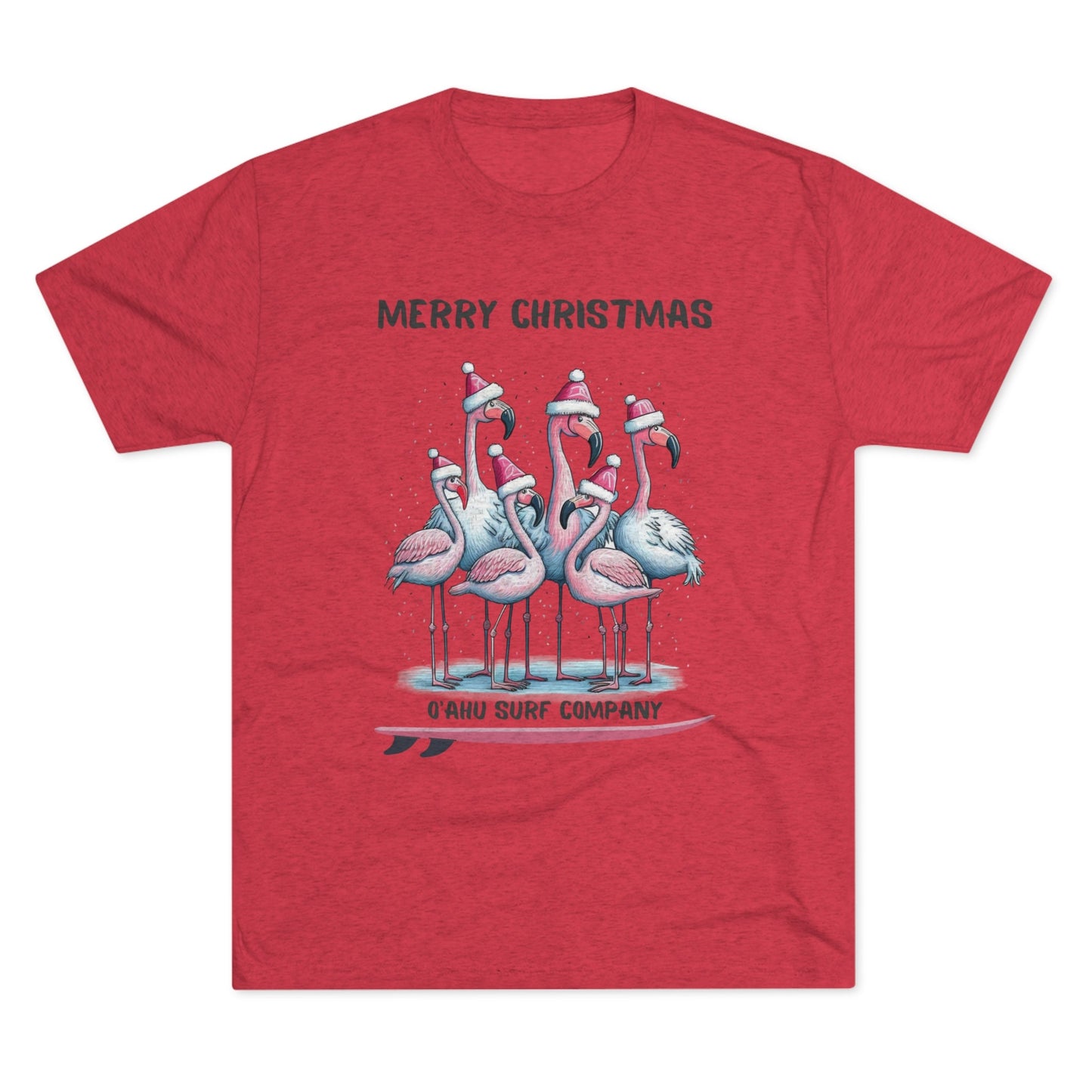 O'ahu Surf Company Christmas Flamingo Surf T-shirt - O'ahu Surf Company