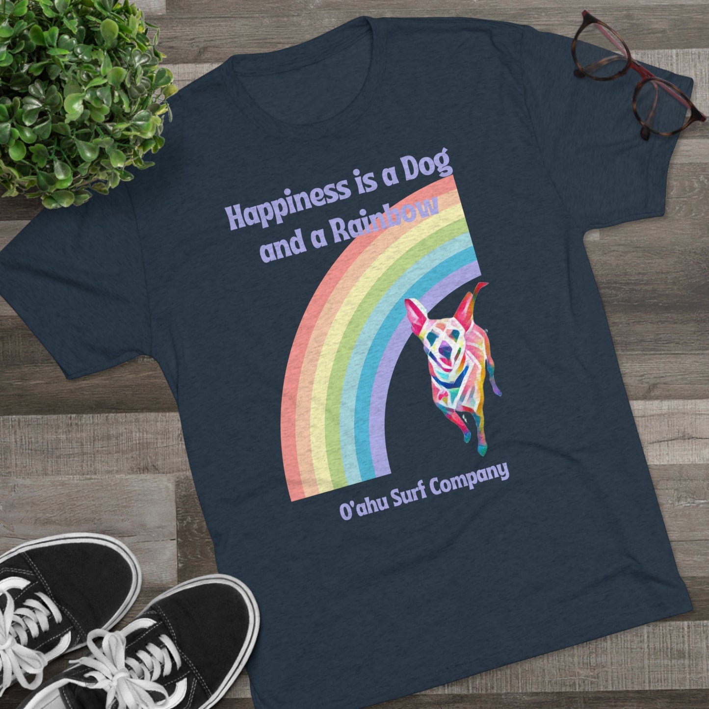 O'ahu Surf Company Dog and a Rainbow T-shirt - O'ahu Surf Company