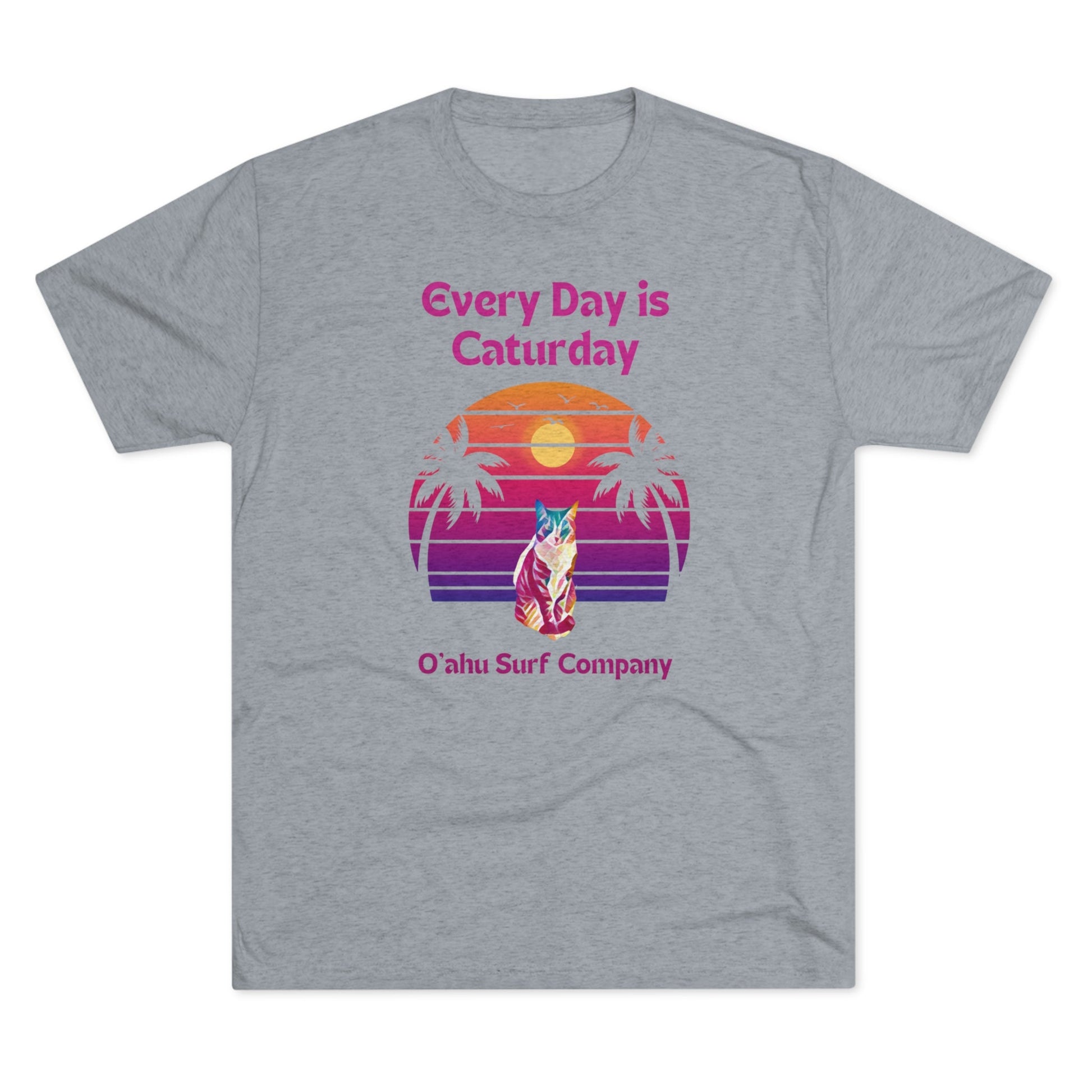 O'ahu Surf Company Every Day is Caturday Cat T-shirt - O'ahu Surf Company