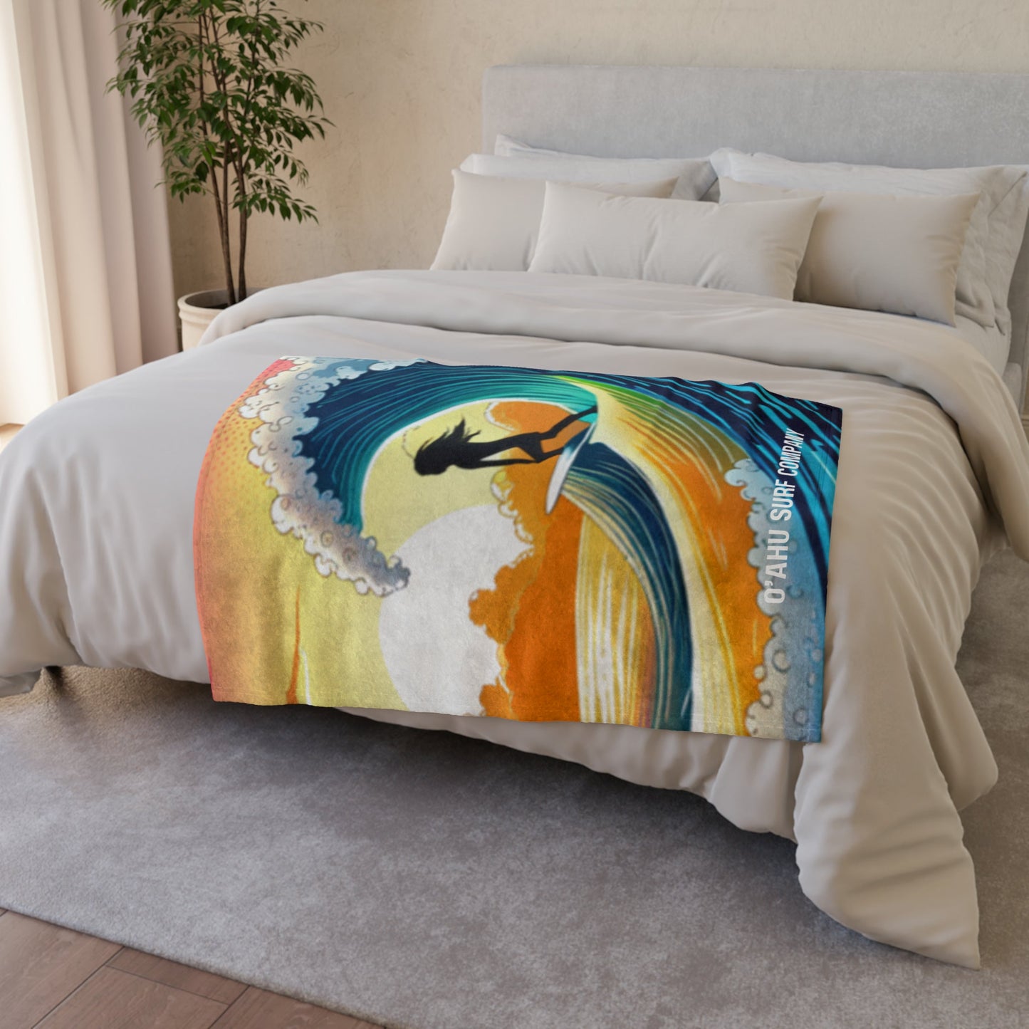 O'ahu Surf Company Surfer Girl Throw Blanket - O'ahu Surf Company