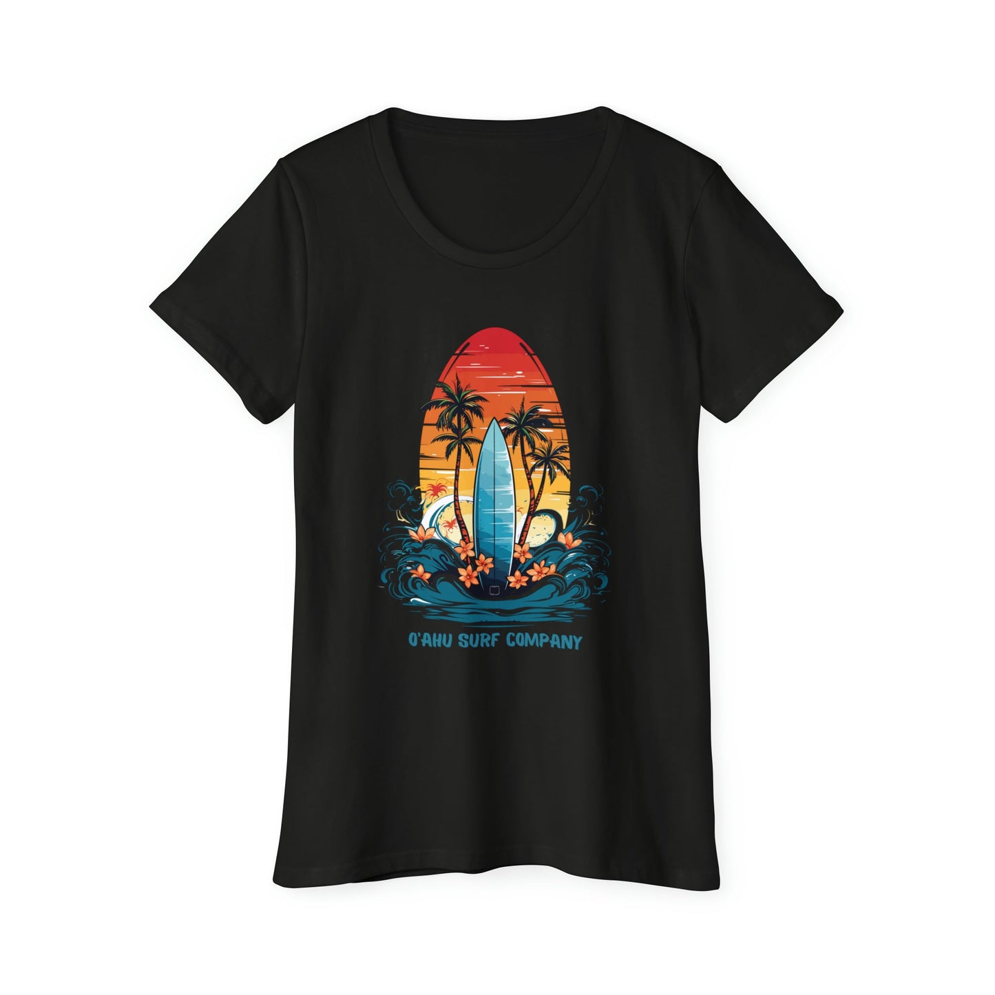 O'ahu Surf Company Women's Tropical Surf T-Shirt - O'ahu Surf Company