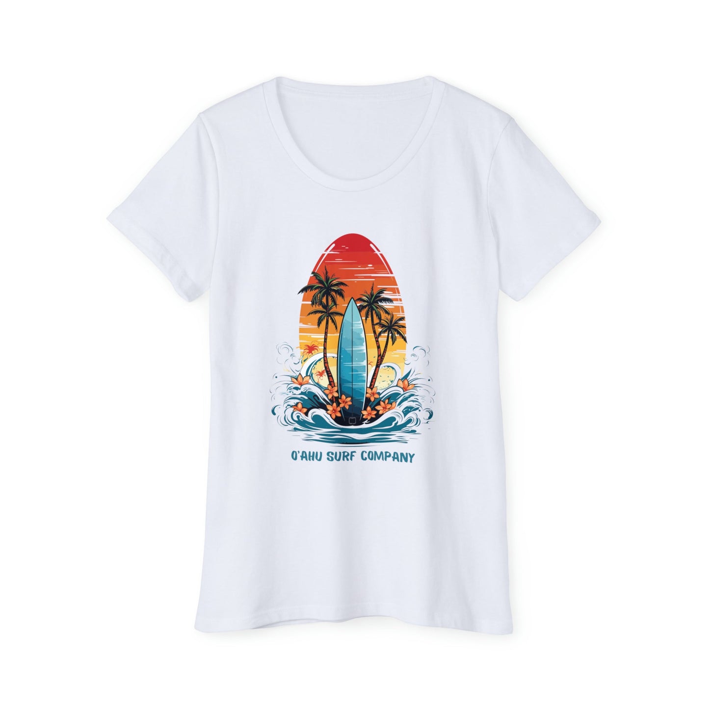 O'ahu Surf Company Women's Tropical Surf T-Shirt - O'ahu Surf Company