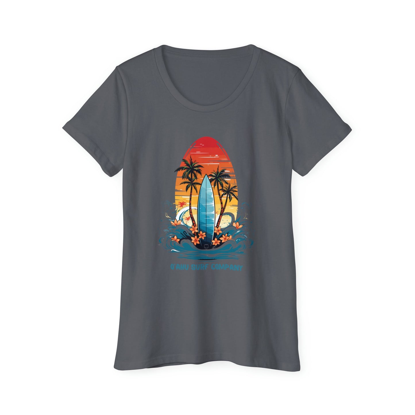 O'ahu Surf Company Women's Tropical Surf T-Shirt - O'ahu Surf Company