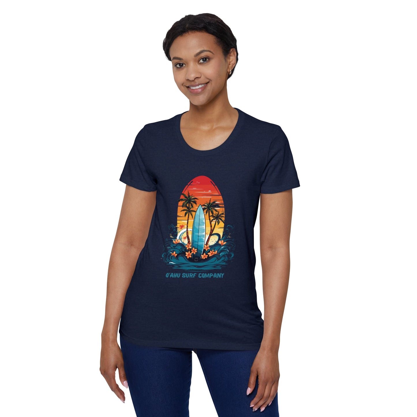 O'ahu Surf Company Women's Tropical Surf T-Shirt - O'ahu Surf Company