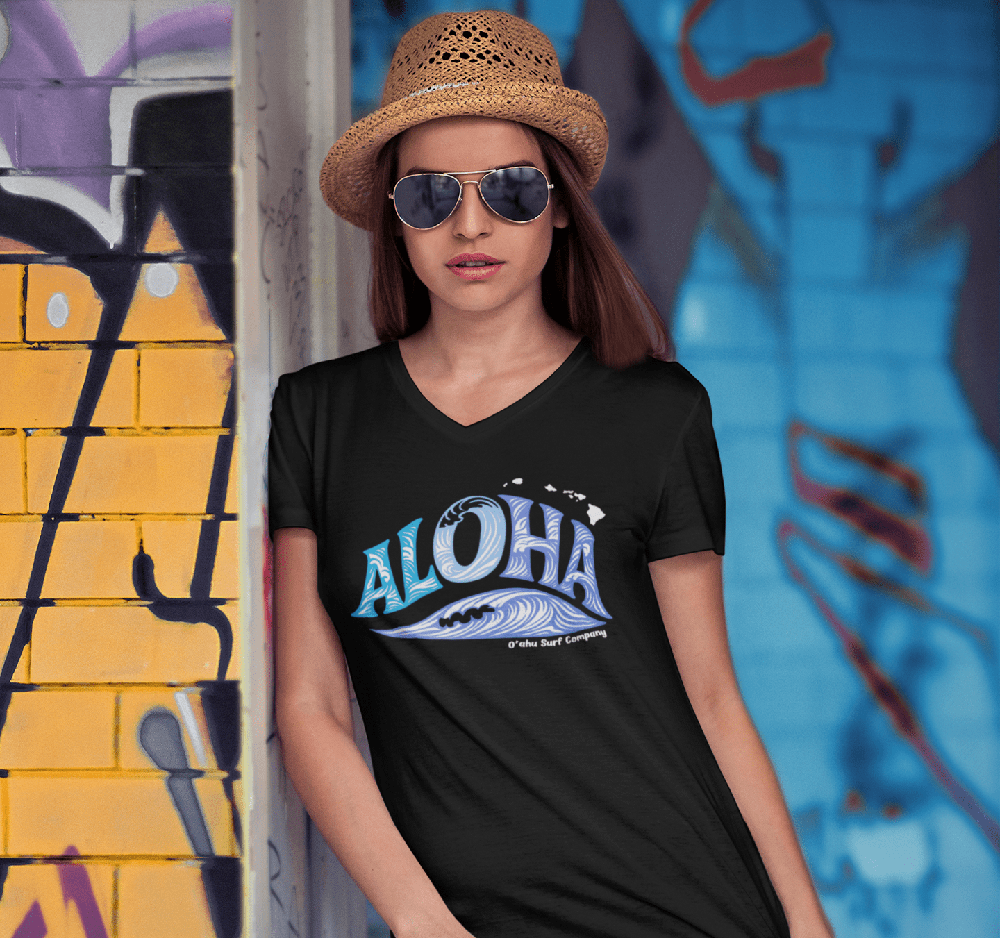 Women's V-Neck T-Shirts - O'ahu Surf Company