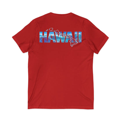 Hawaiian Islands V-Neck T-Shirt - Ocean Surf Style