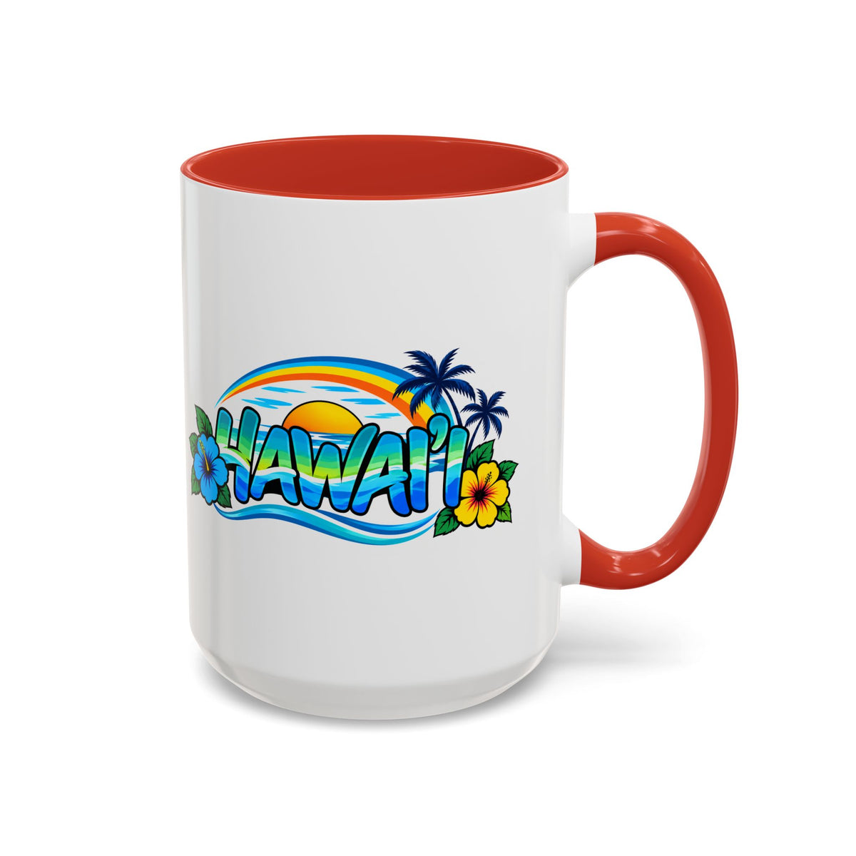 Hawaii Sunset 15 oz Ceramic Mug – Oahu Tropical Coffee Cup