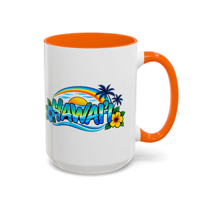 Hawaii Sunset 15 oz Ceramic Mug – Oahu Tropical Coffee Cup