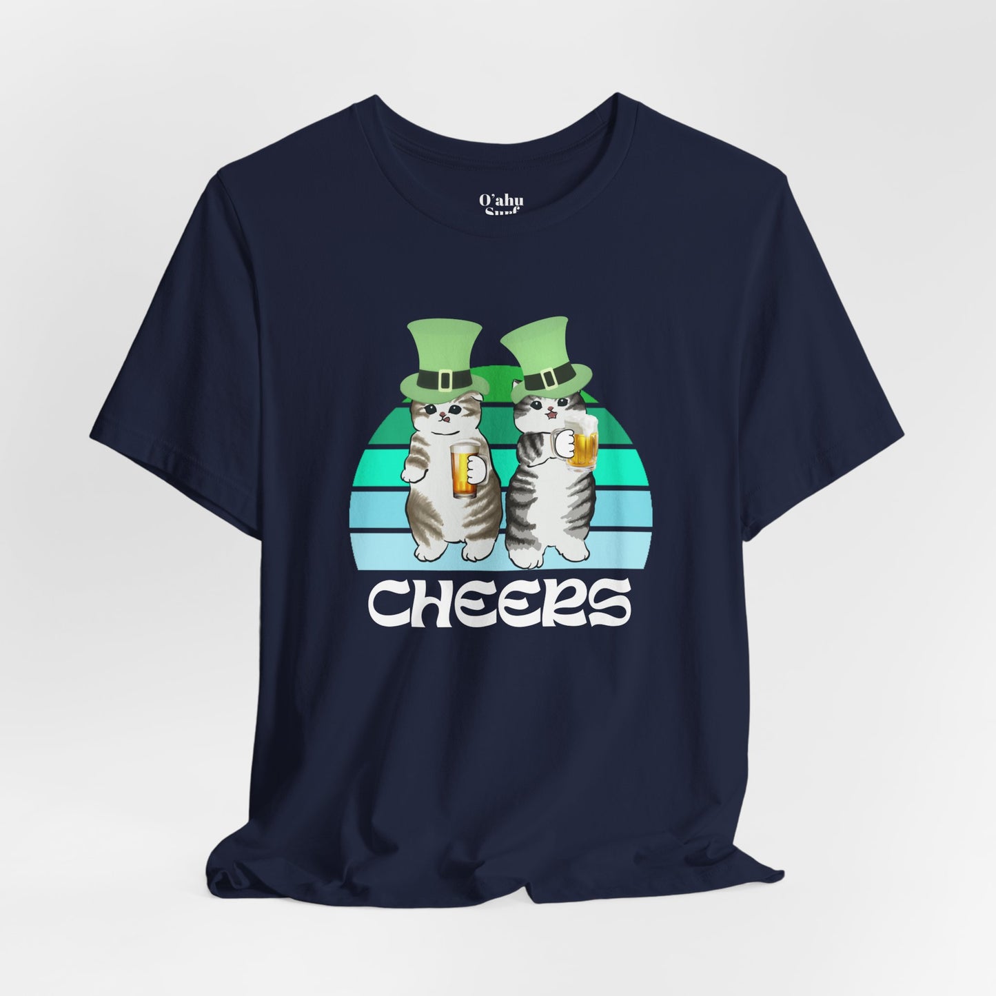 Test St. Patrick's Day Cats Drinking Beer Funny T-Shirt