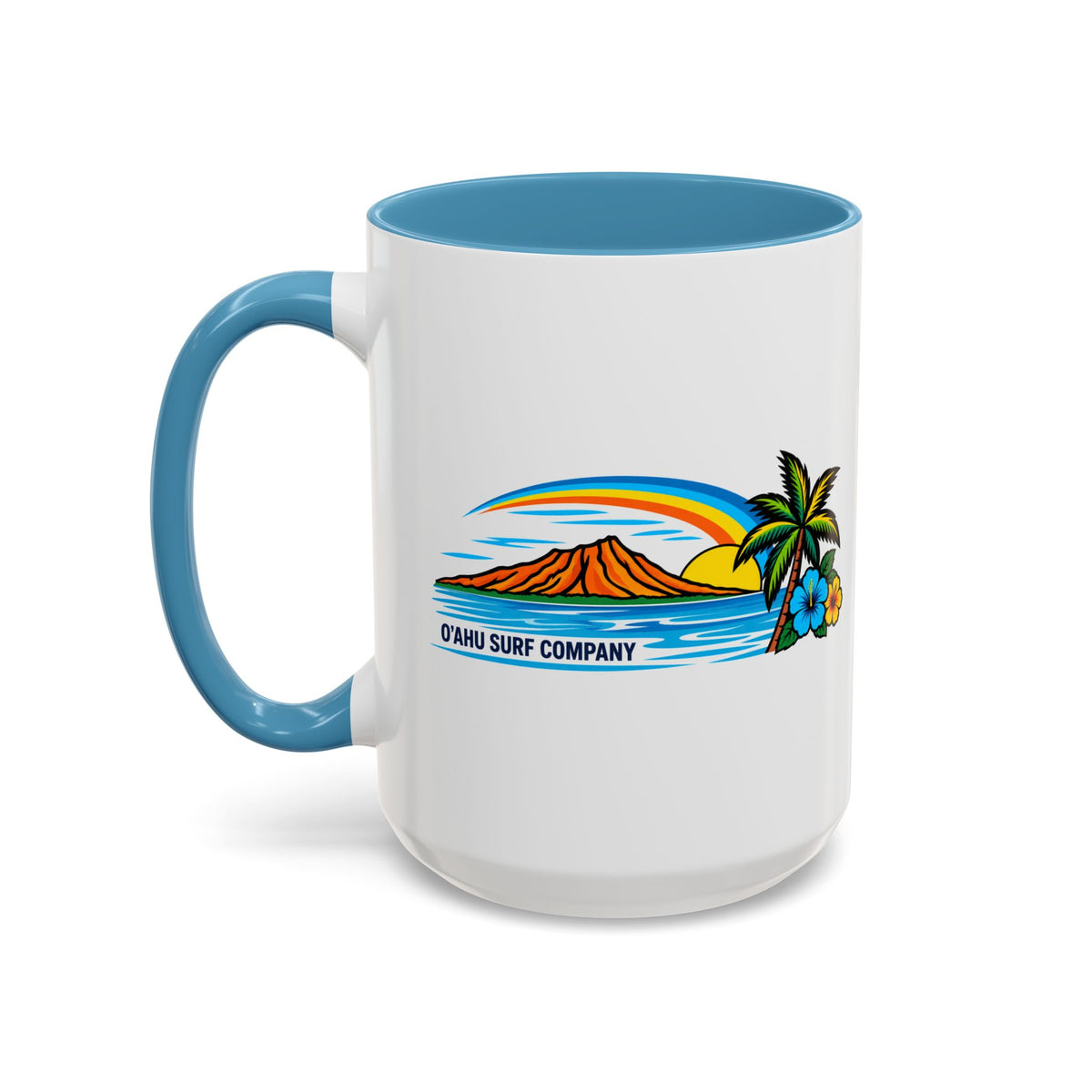 Hawaii Sunset 15 oz Ceramic Mug – Oahu Tropical Coffee Cup