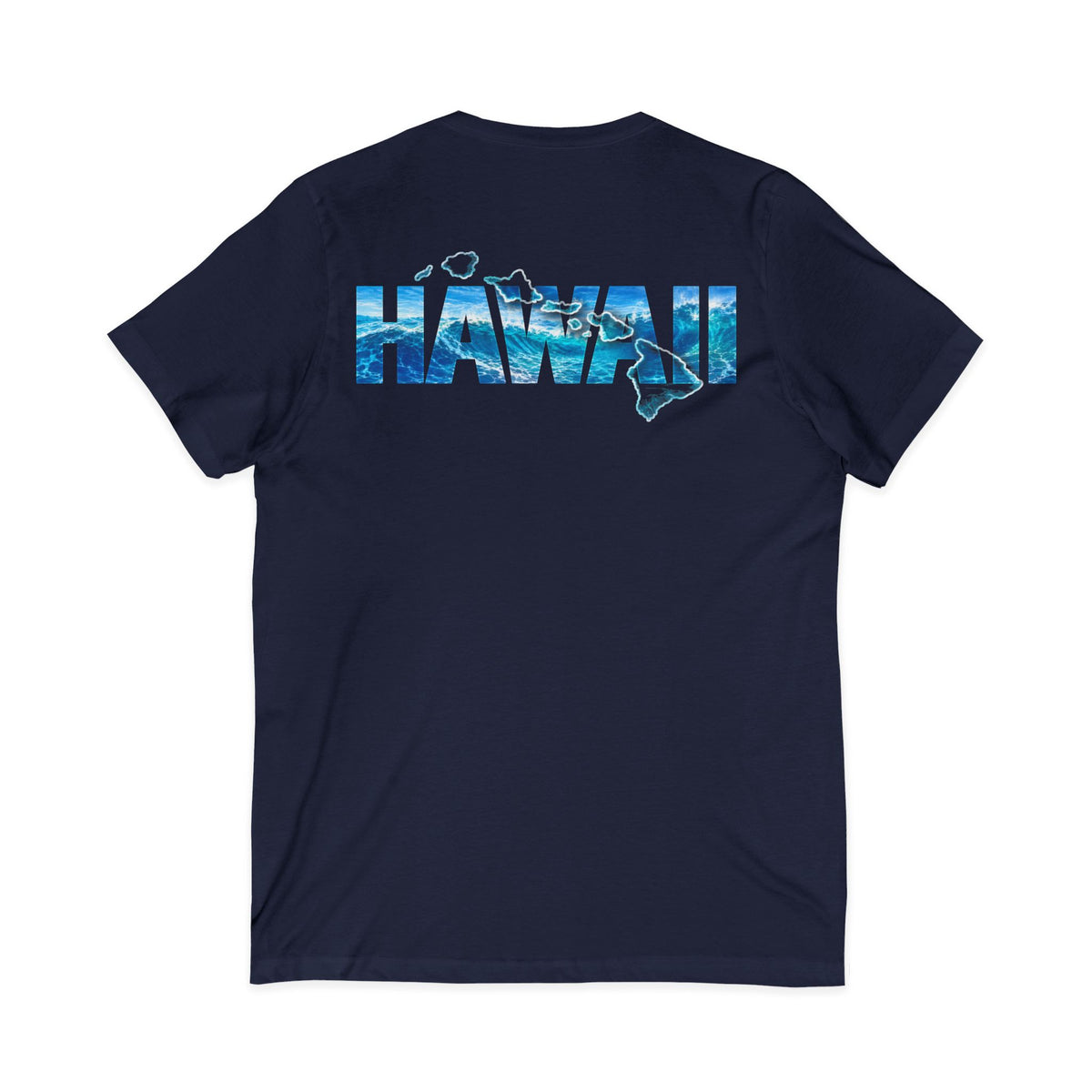 Hawaiian Islands V-Neck T-Shirt - Ocean Surf Style