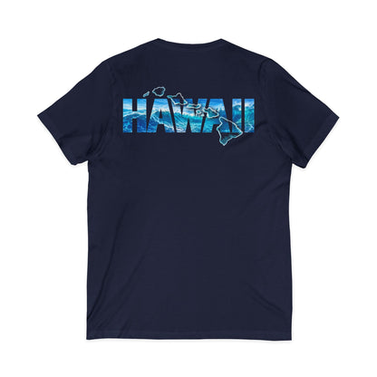 Hawaiian Islands V-Neck T-Shirt - Ocean Surf Style