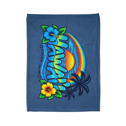 Hawaii Rainbow Sunset Throw Blanket