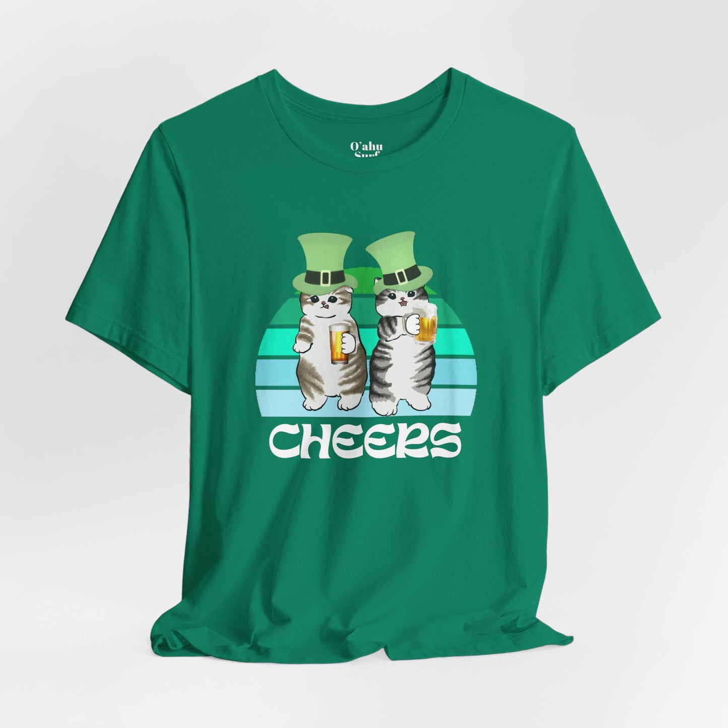 Test St. Patrick's Day Cats Drinking Beer Funny T-Shirt