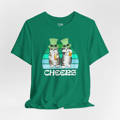 Test St. Patrick's Day Cats Drinking Beer Funny T-Shirt
