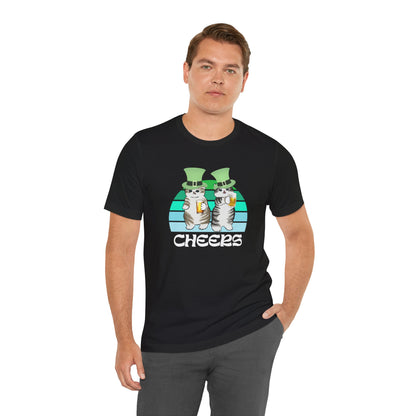Test St. Patrick's Day Cats Drinking Beer Funny T-Shirt