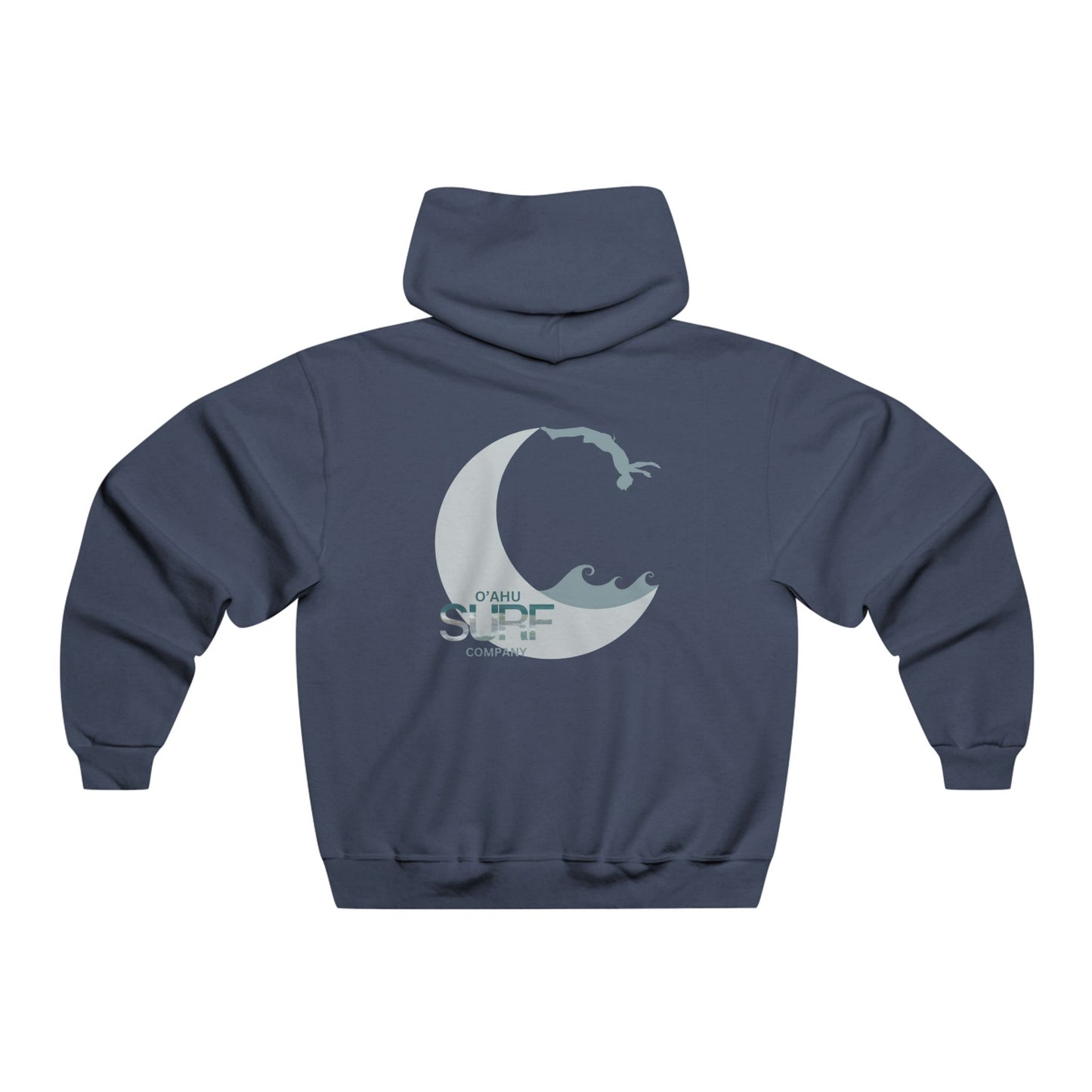 Backflip Off the Cliff Dive Moon Men's Surf Hoodie