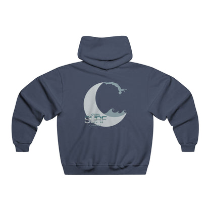 Backflip Off the Cliff Dive Moon Men's Surf Hoodie