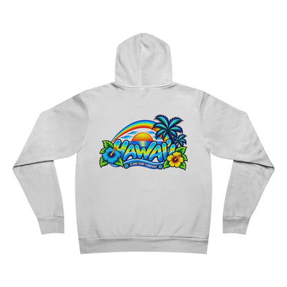 Hawaii Hoodie – Tropical Surf Sunset & Hibiscus Sweatshirt
