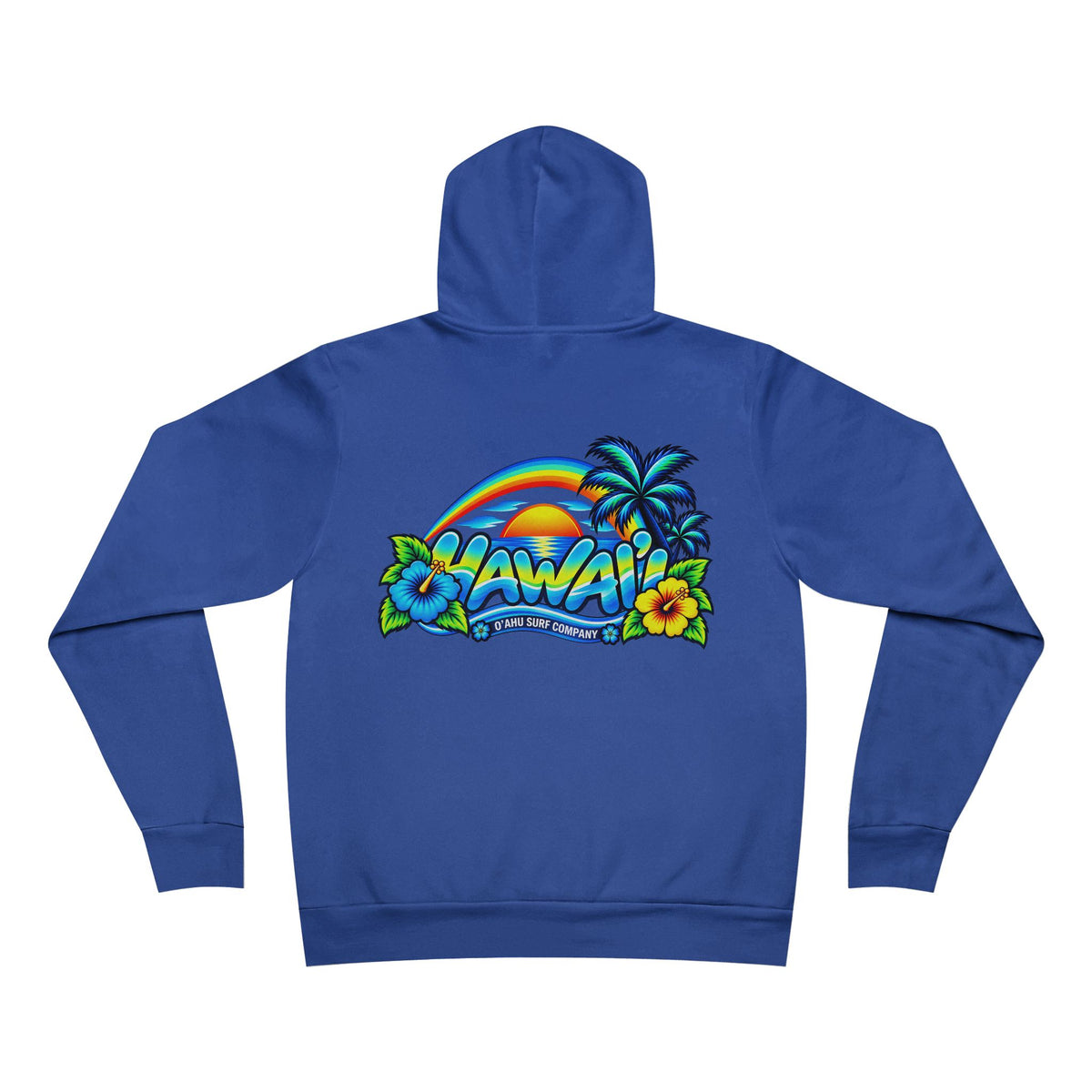 Hawaii Hoodie – Tropical Surf Sunset & Hibiscus Sweatshirt