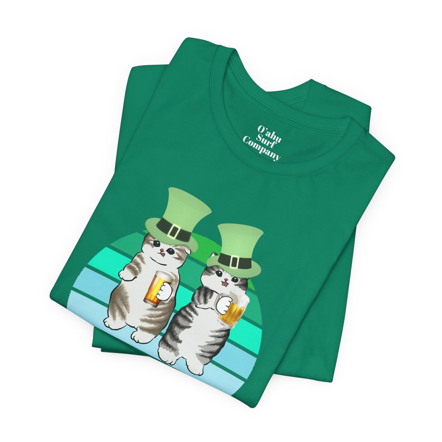 Test St. Patrick's Day Cats Drinking Beer Funny T-Shirt