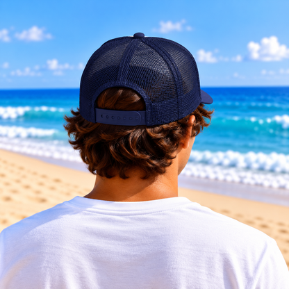 Hawaii Tropical Sunset Trucker Hat – Rainbow Hibiscus Surf Cap