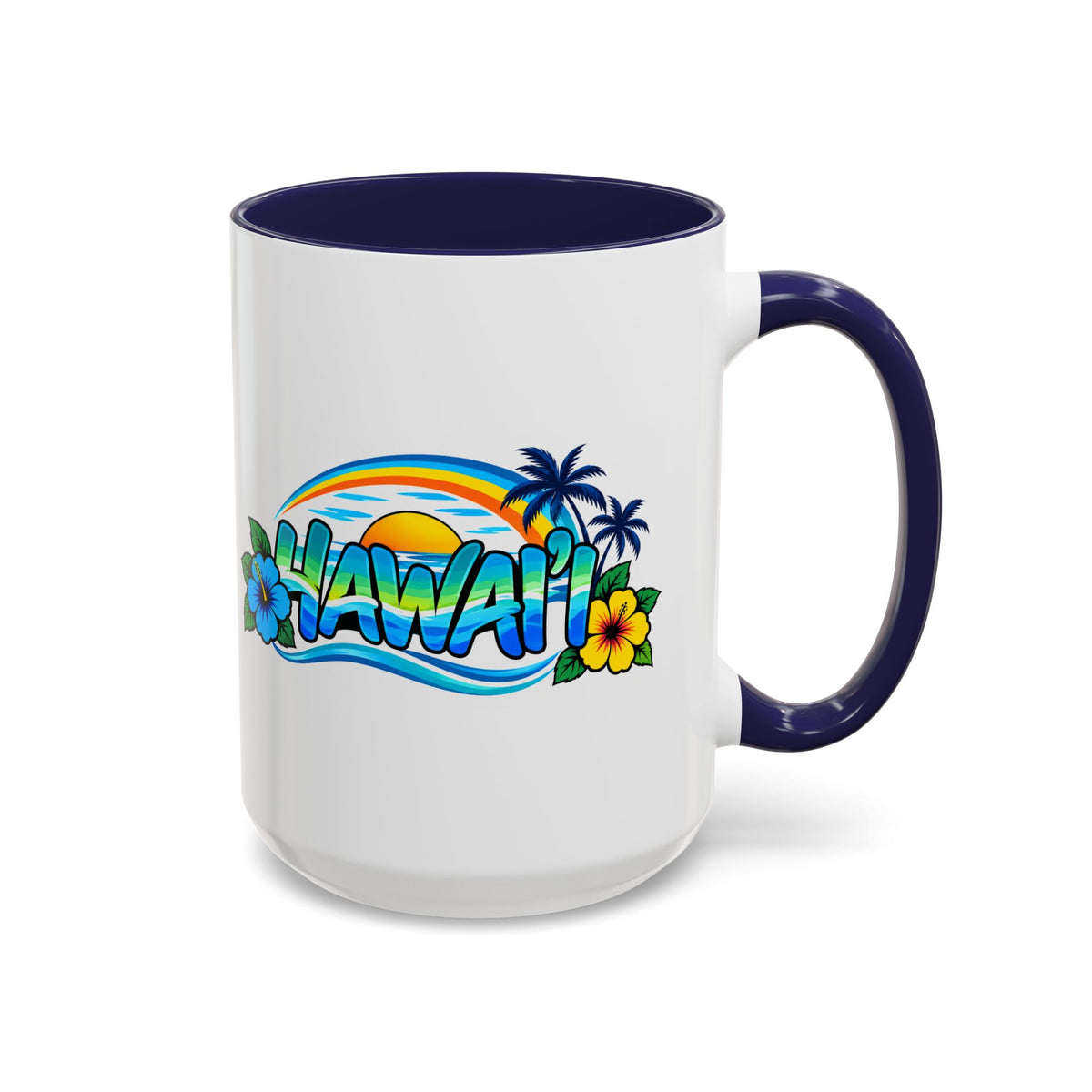 Hawaii Sunset 15 oz Ceramic Mug – Oahu Tropical Coffee Cup